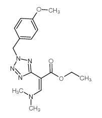 cas no 91660-69-4 is 3-DIMETHYLAMINO-2-[2-(4-METHOXY-BENZYL)-2H-TETRAZOL-5-YL]-ACRYLIC ACID ETHYL ESTER