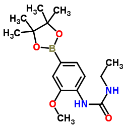 cas no 917111-46-7 is 1-Ethyl-3-(2-methoxy-4-(4,4,5,5-tetramethyl-1,3,2-dioxaborolan-2-yl)phenyl)urea