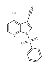 cas no 920965-86-2 is 1H-PYRROLO[2,3-B]PYRIDINE-3-CARBONITRILE, 4-CHLORO-1-(PHENYLSULFONYL)-