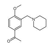 cas no 93201-36-6 is 1-[4-methoxy-3-(piperidin-1-ylmethyl)phenyl]ethanone