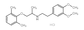 cas no 93933-71-2 is N-[2-(3,4-dimethoxyphenyl)ethyl]-1-(2,6-dimethylphenoxy)propan-2-amine,hydrochloride