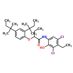 cas no 93951-12-3 is 2-(2,4-Bis(tert-pentyl)phenoxy)-N-(3,5-dichloro-4-ethyl-2-hydroxyphenyl)butyramide