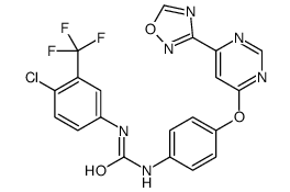 cas no 943312-09-2 is 1-[4-chloro-3-(trifluoromethyl)phenyl]-3-[4-[6-(1,2,4-oxadiazol-3-yl)pyrimidin-4-yl]oxyphenyl]urea