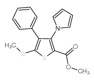 cas no 947598-69-8 is 5-(Methylthio)-4-phenyl-3-(1H-pyrrol-1-yl)-2-thiophenecarboxylic acid methyl ester