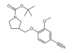 cas no 954234-94-7 is 1-Pyrrolidinecarboxylic acid, 3-[(4-cyano-2-methoxyphenoxy)methyl]-, 1,1-dimethylethyl ester