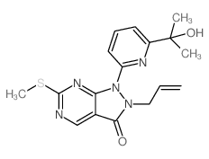 cas no 955369-56-9 is 2-ALLYL-1-(6-(2-HYDROXYPROPAN-2-YL)PYRIDIN-2-YL)-6-(METHYLTHIO)-1H-PYRAZOLO[3,4-D]PYRIMIDIN-3(2H)-ONE