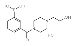 cas no 957060-95-6 is (3-(4-(2-Hydroxyethyl)piperazine-1-carbonyl)phenyl)boronic acid hydrochloride