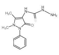 cas no 96447-49-3 is N-(1,5-DIMETHYL-3-OXO-2-PHENYL-2,3-DIHYDRO-1H-PYRAZOL-4-YL)HYDRAZINECARBOTHIOAMIDE