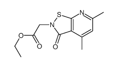 cas no 97055-45-3 is ETHYL 2-(4,6-DIMETHYL-3-OXOISOTHIAZOLO[5,4-B]PYRIDIN-2(3H)-YL)ACETATE