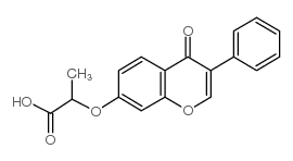 cas no 99007-90-6 is 2-(4-oxo-3-phenylchromen-7-yl)oxypropanoic acid